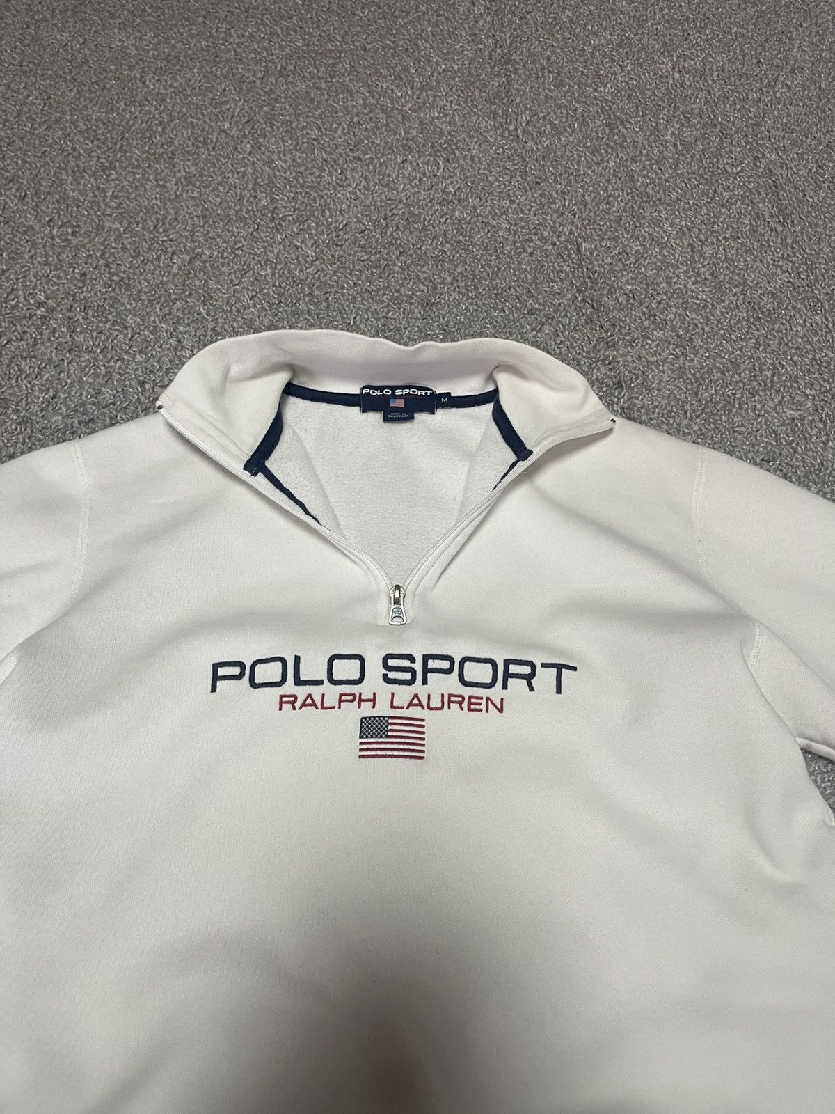 Polo Ralph Lauren 00s Ralph Lauren Polo Sport Embro Logo 1/4 Zip Sweatshirt Size US M / EU 48-50 / 2 - 11 Thumbnail