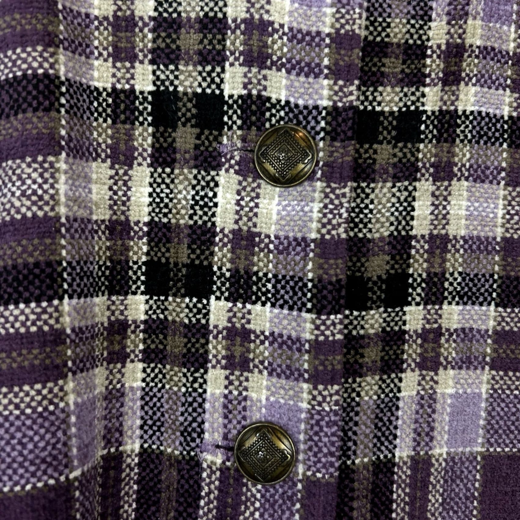 Vintage Christopher & Banks Purple Plaid Tapestry Blazer Jacket Old Money Womens Medium Size M / US 6-8 / IT 42-44 - 5 Thumbnail