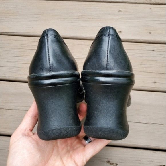 Aldo × Vintage Vintage 90s y2k Bratz Black Leather Chunky Wedge Platform Size US 10.5 / IT 40.5 - 5 Thumbnail