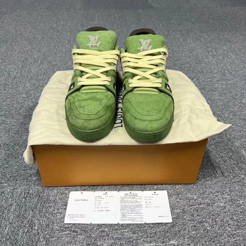 Louis Vuitton louis vuitton's new green tyler patterned low-tops-2507 Size US 11 / EU 44 - 2 Thumbnail