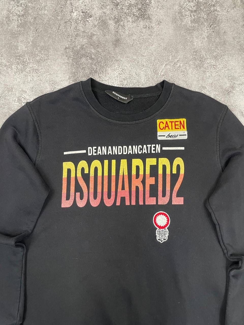 Dsquared2 Dsquared2 Men Cotton Blend Sweatshirt Black Casual Size L Size US L / EU 52-54 / 3 - 2 Thumbnail