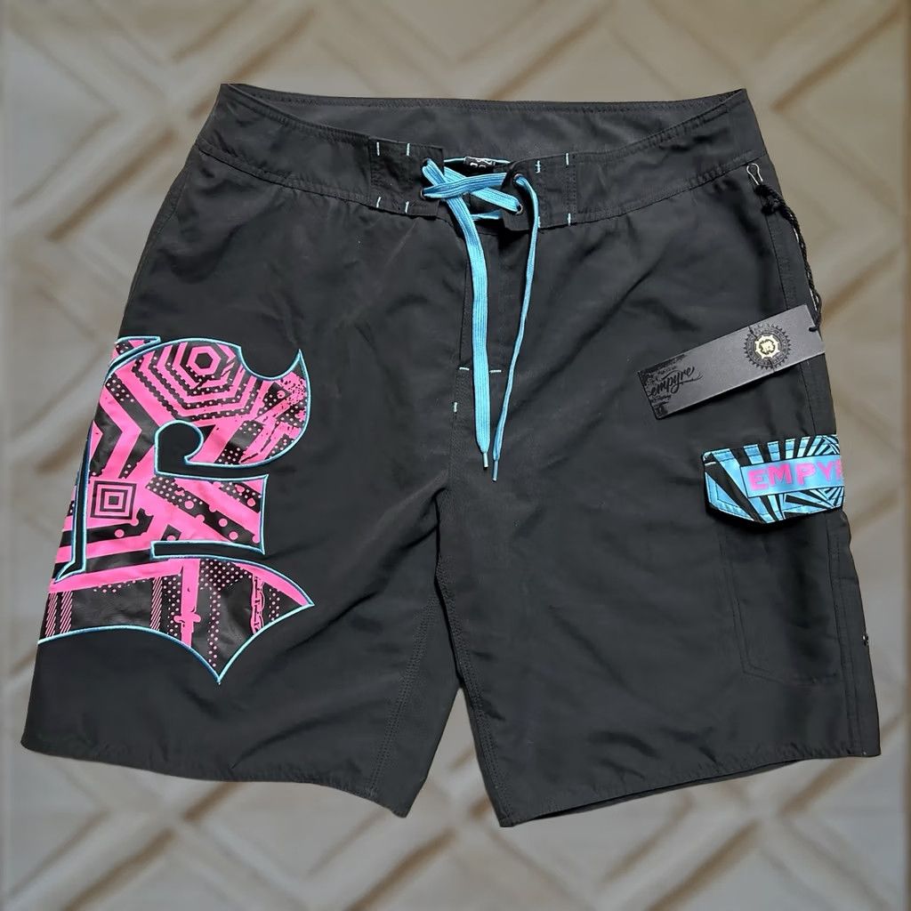 Empyre VINTAGE N/A Empyre Board Shorts Men 38 Black Surf Skate Shorts Pockets Adult Men Size US 38 / EU 54 - 1 Thumbnail