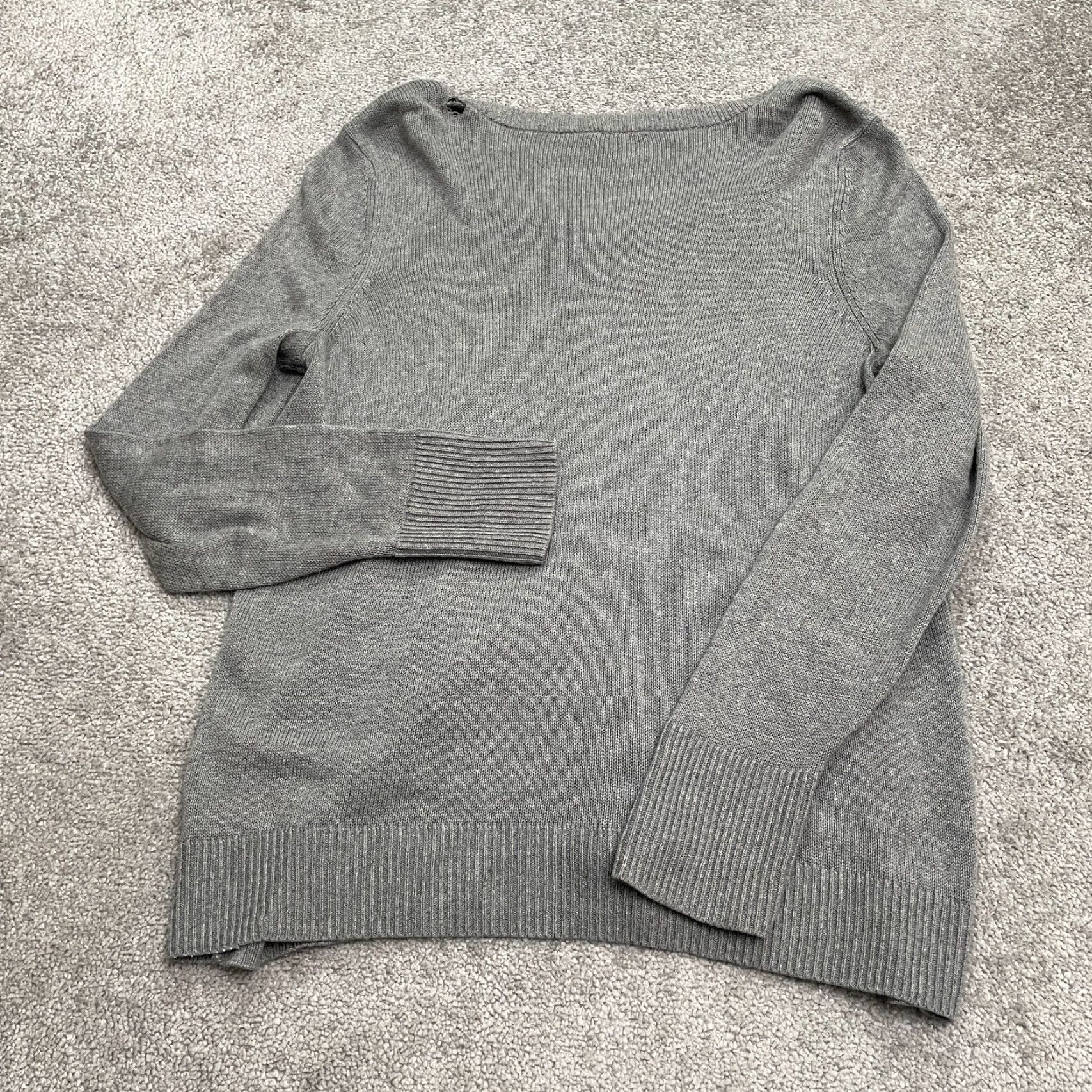 Talbots VINTAGE Talbots Women's Cardigan Sweater Full Zip Studded Knit Plus 1X Gray Casual Size XL / US 12-14 / IT 48-50 - 2 Thumbnail