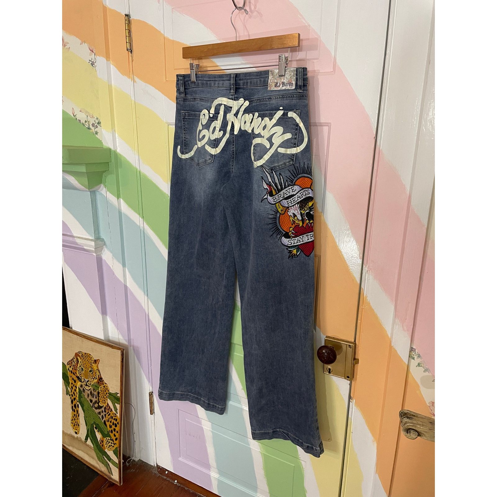 Ed Hardy Ed Hardy Tattoo Graphic Jeans Y2K Denim Size 30 Size 30" / US 8 / IT 44 - 11 Thumbnail