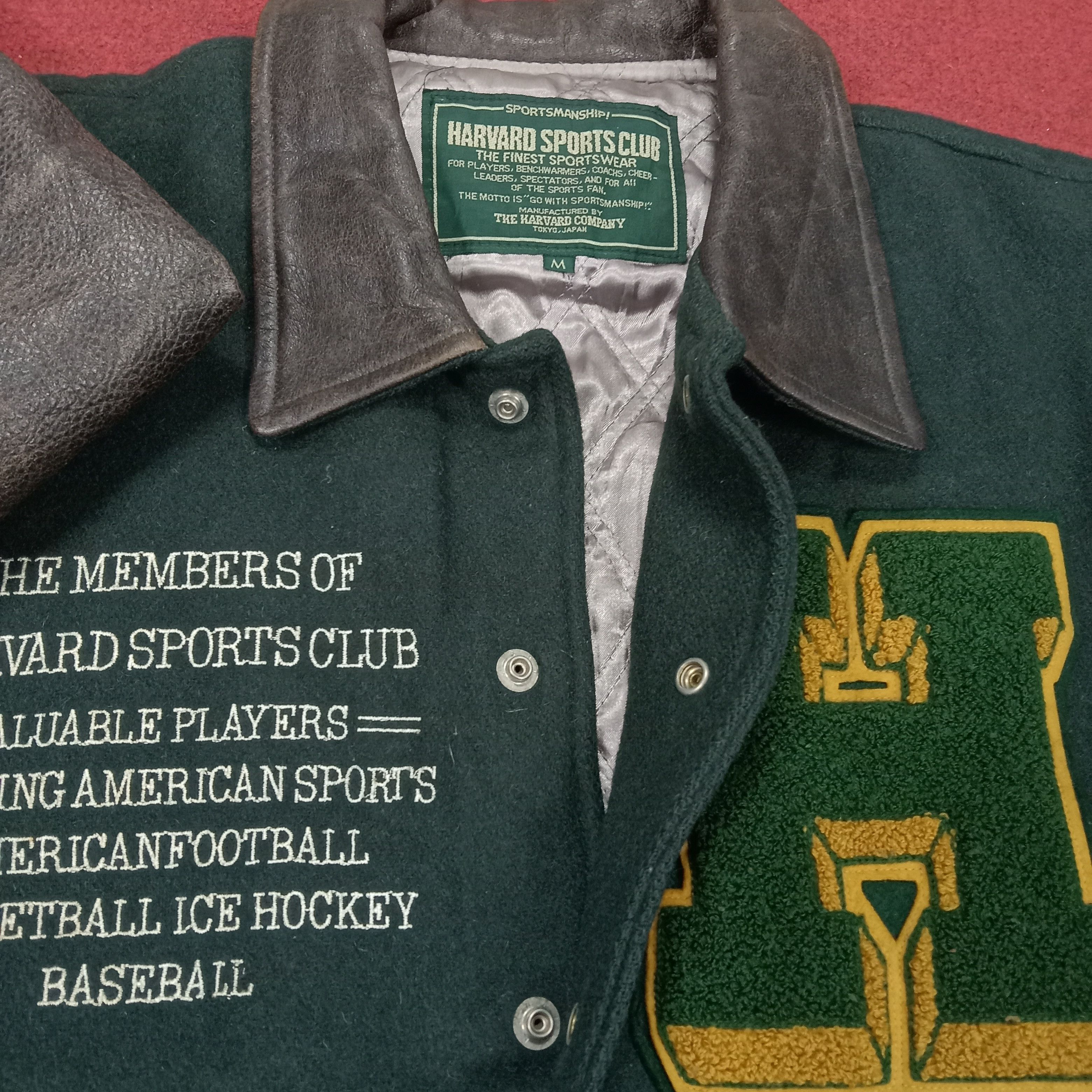 Harvard Sports Club Member Varsity Jacket Streetwear Style