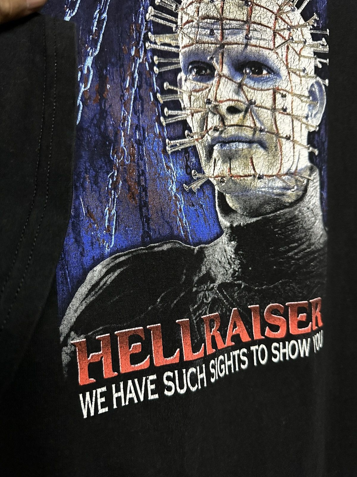 Expert Horror Vintage Movie Hellraiser Horror Promo Faded Tee Size US L / EU 52-54 / 3 - 5 Thumbnail