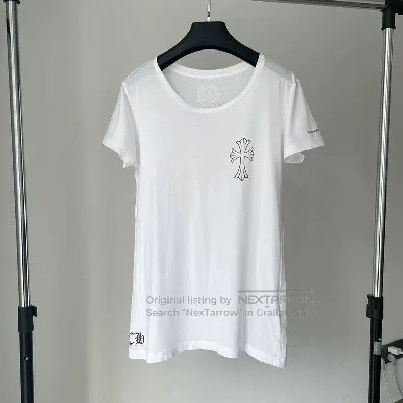 Chrome Hearts CHROME HEARTS Size L White sketch scroll phantom cross long Size L / US 10 / IT 46 - 1 Thumbnail