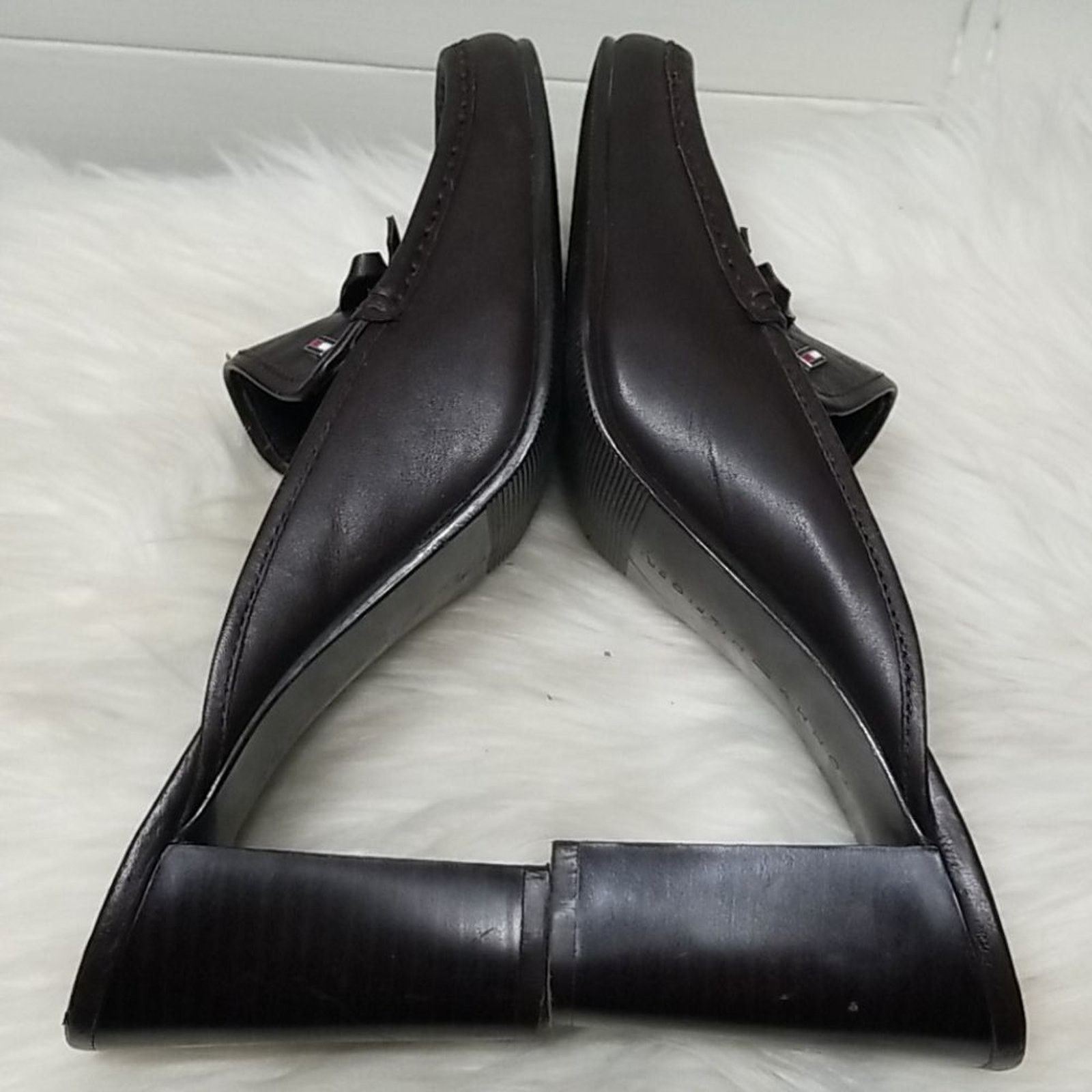 Tommy Hilfiger Vintage 90's Tommy Hilfiger Brown Heel Mules Size US 8 / IT 38 - 8 Thumbnail