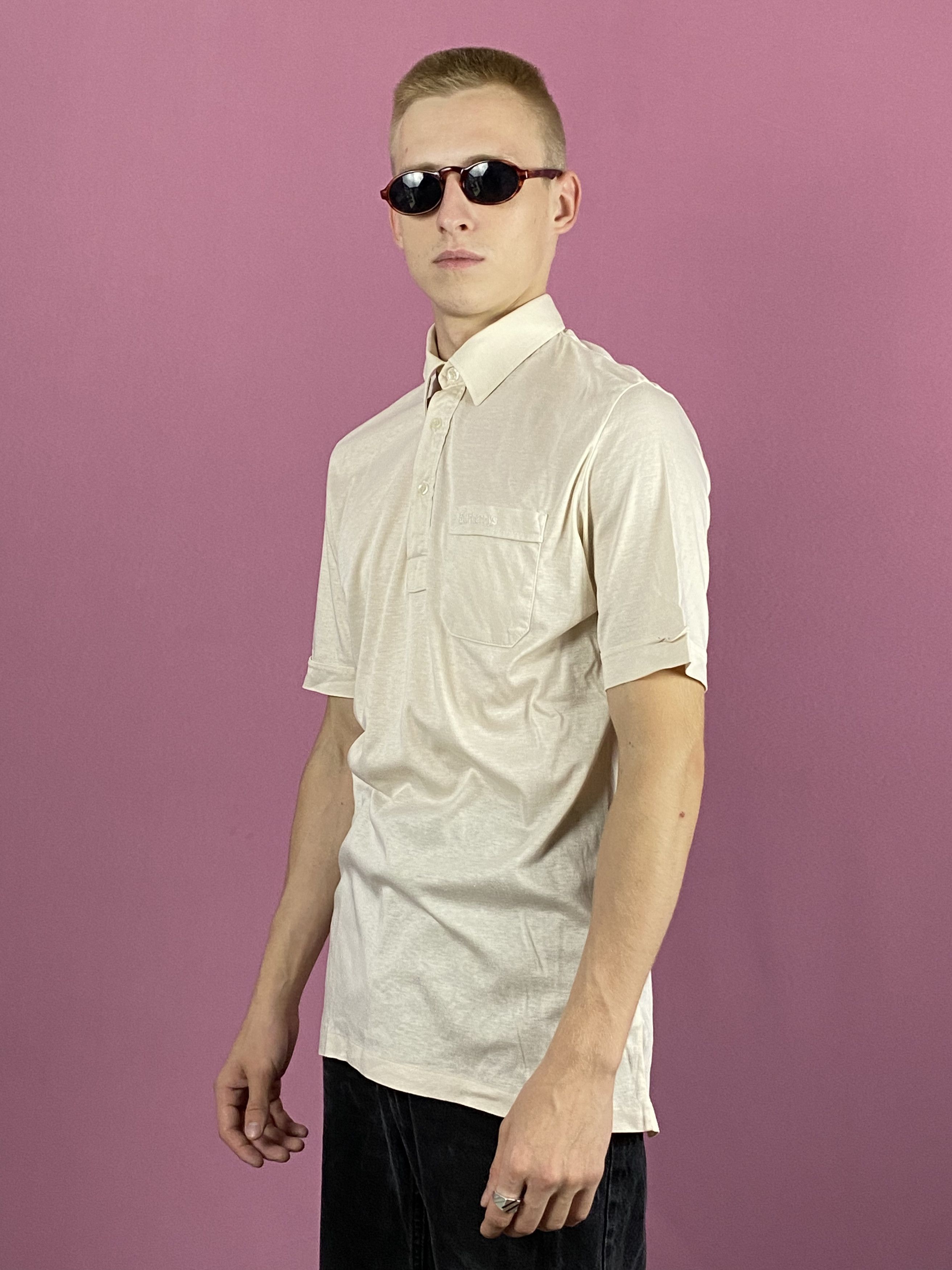 Burberry × Vintage 80s Burberrys Vintage Men's Polo Shirt - Size L Size US L / EU 52-54 / 3 - 2 Thumbnail