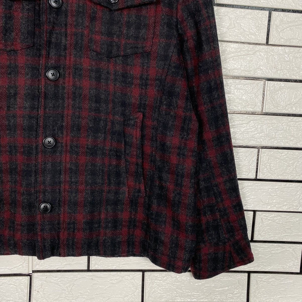 Japanese Brand 📌Vintage Wool Bomber Jacket Male & Co Tartan Issey Miyake Size US L / EU 52-54 / 3 - 6 Thumbnail