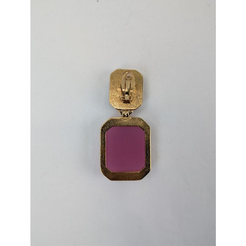 Saint Laurent Paris o1rshd1 Size: OS / Octagon Earring in Metal and Resin Multi Size ONE SIZE - 4 Thumbnail