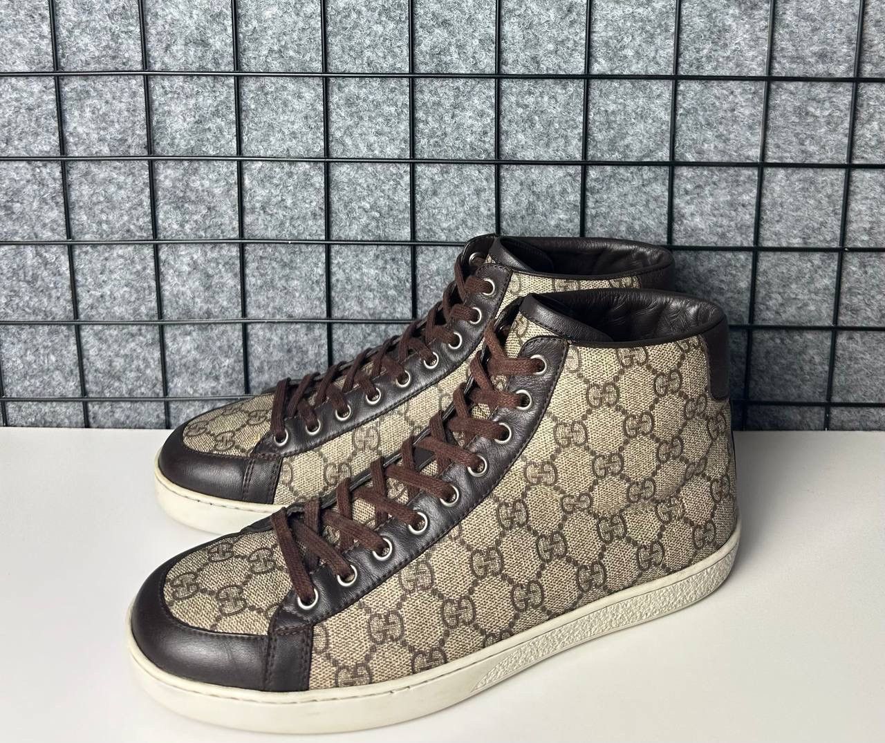 Gucci Gucci Brooklyn GG High Monogram Sneakers US7 Size US 8 / EU 41 - 1 Thumbnail