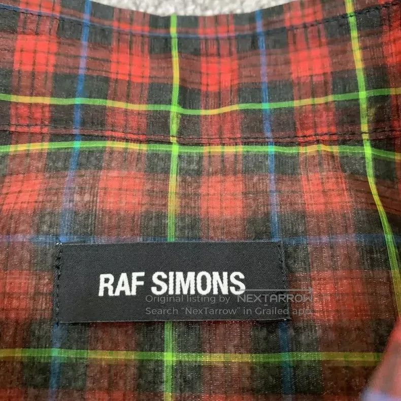 Raf Simons Raf Simons Red bubble gauze plaid shirt with short sleeves Size US S / EU 44-46 / 1 - 8 Thumbnail