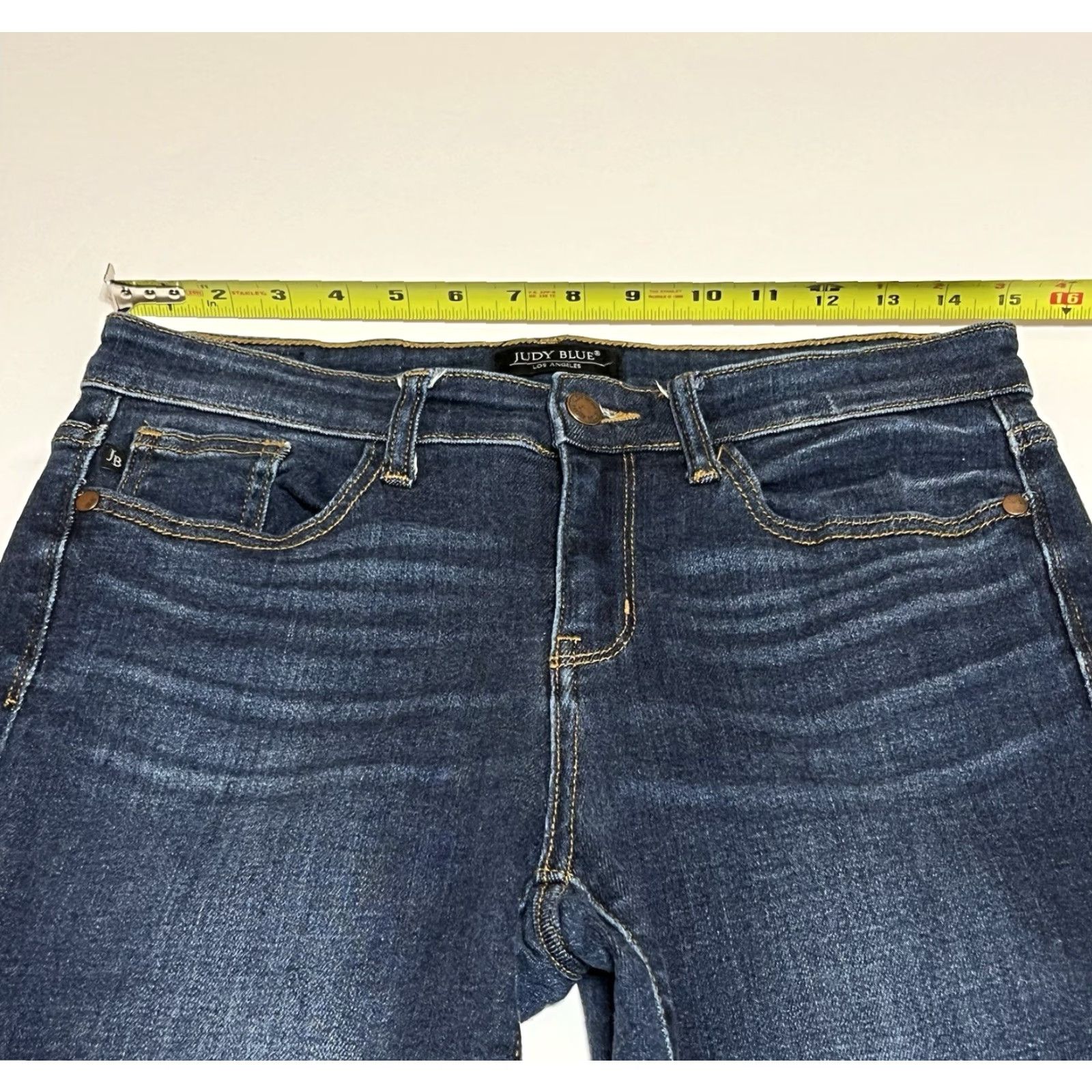 Vintage Judy Blue Bootcut Jeans Women’s 7/28 (30x29) Dark Wash Stretch Denim Blue Size 28" / US 6 / IT 42 - 3 Thumbnail