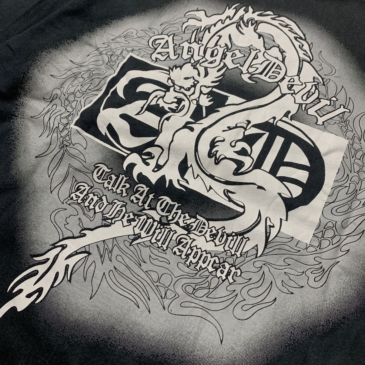 Japanese Brand 🕺Y2k Style Angel Devil Dragon Double Layerd Longsleeve Size US L / EU 52-54 / 3 - 11 Thumbnail