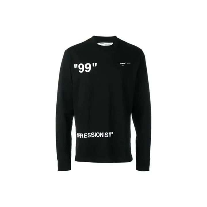 Off-White Off-White Black Graphic Long Sleeve T-Shirt 0079 Size US L / EU 52-54 / 3 - 1 Thumbnail