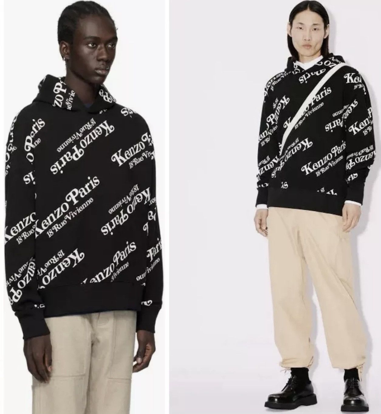Kenzo KENZO X VERDY 'KENZO BY VERDY' OVERSIZED HOODED XL BLACK Size US XL / EU 56 / 4 - 3 Thumbnail