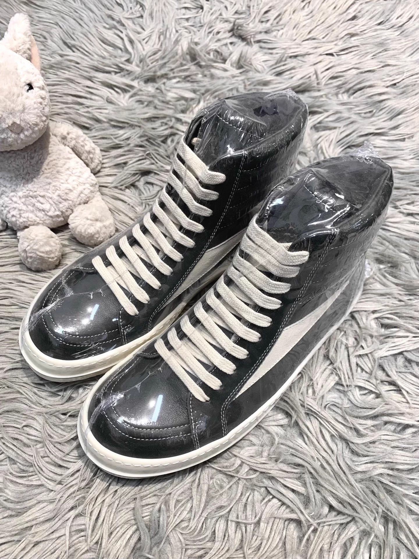 Rick Owens Rick Owens 24FW High Top Shiny Leather Forest Green Vans Size US 6 / EU 39 - 2 Thumbnail