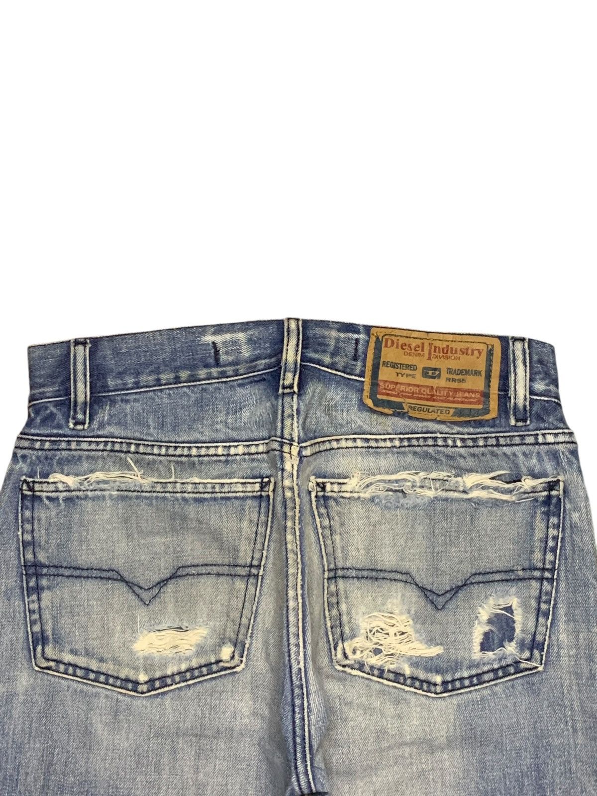 Diesel Vintage Italy Diesel Light Faded Wash Distress Bootcut Jeans Size US 29 - 8 Thumbnail