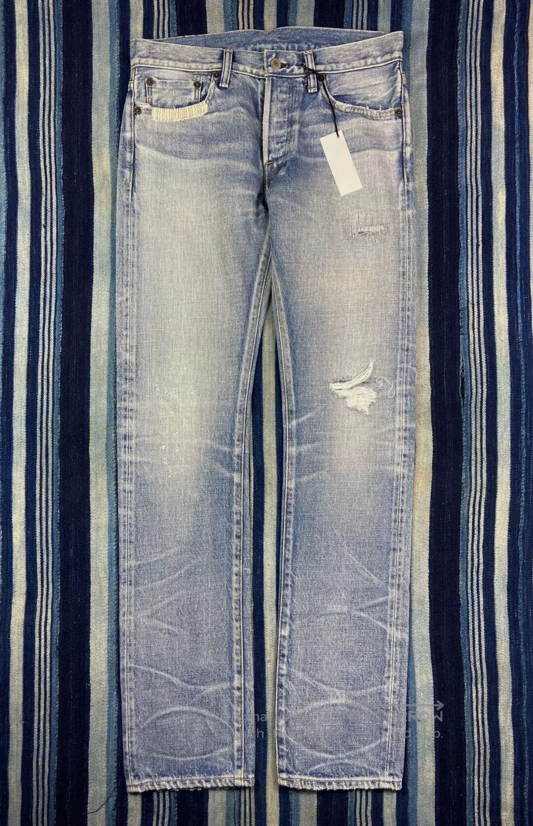 Fabric Brand & Co. distressed raw wash denim jeans by fabric-brand&co. Size US 29 - 1 Thumbnail