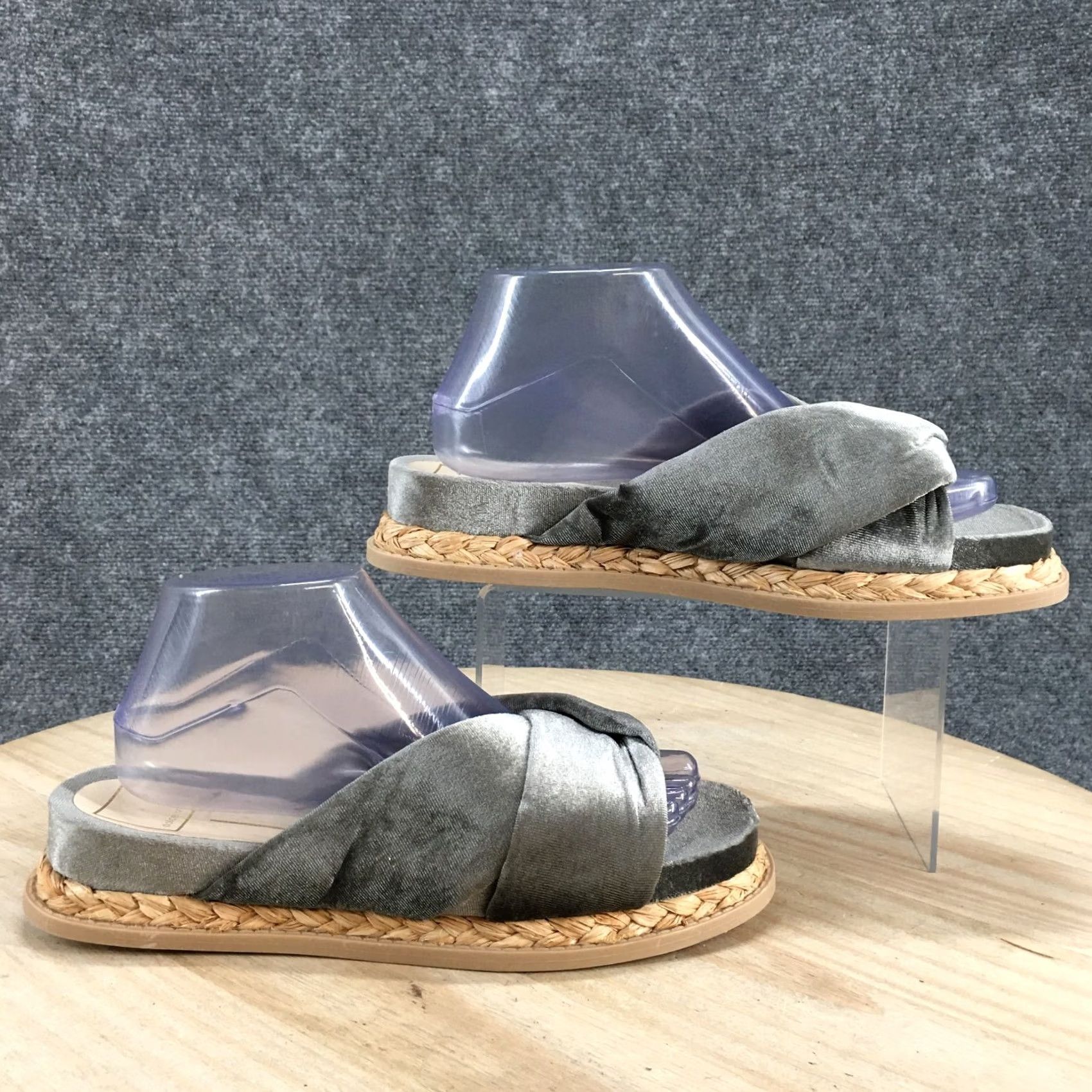 Dolce Vita Dolce Vita Sandals Womens 8.5 Casual Comfort Slip On Flats Slide Green Fabric Size US 9 / IT 39 - 2 Thumbnail