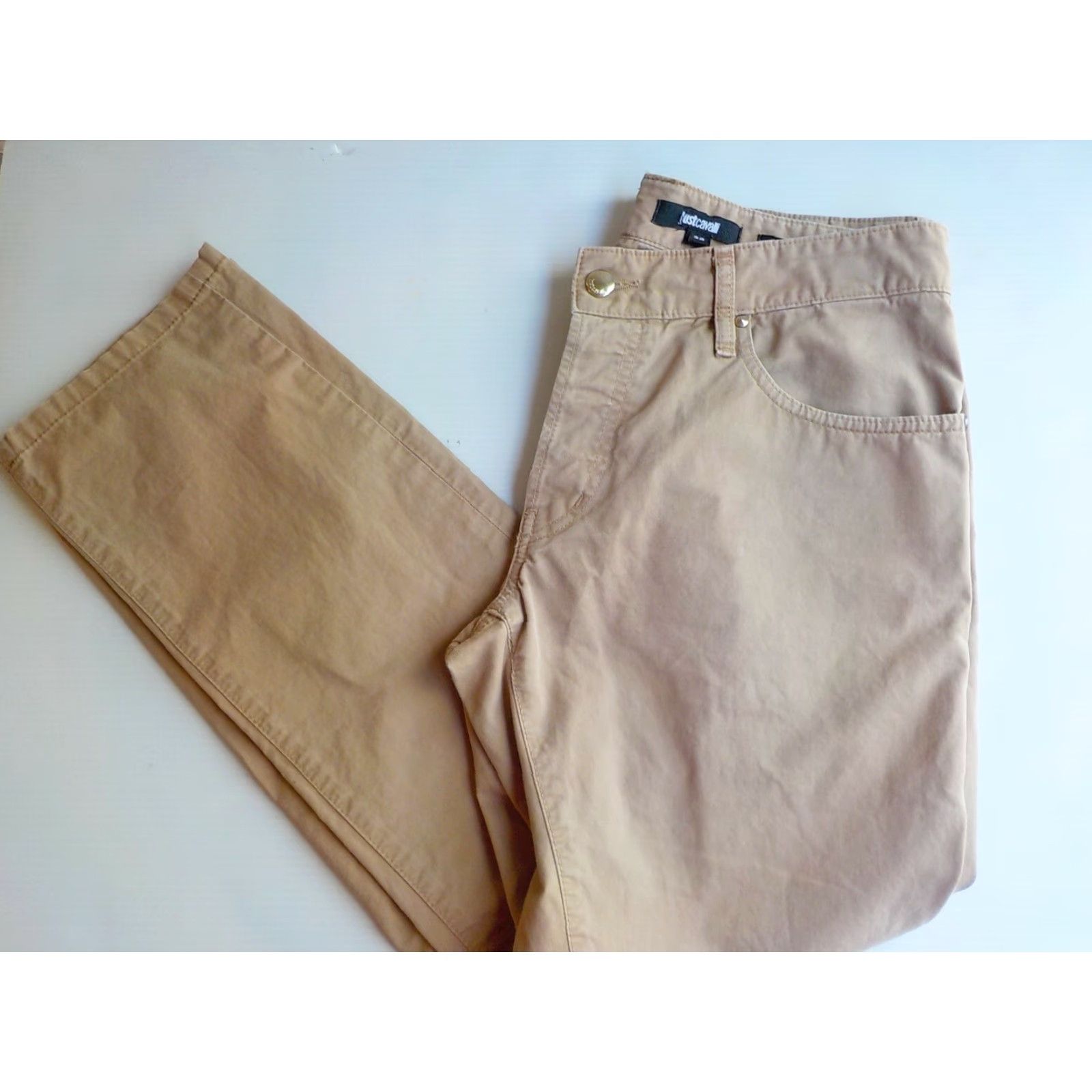 Just Cavalli JUST CAVALLI Tan Jeans Slim Button Fly 5 Pocket Men SZ 32 100% Cotton Tan Jeans Slim Fit Pants Size US 32 / EU 48 - 5 Thumbnail