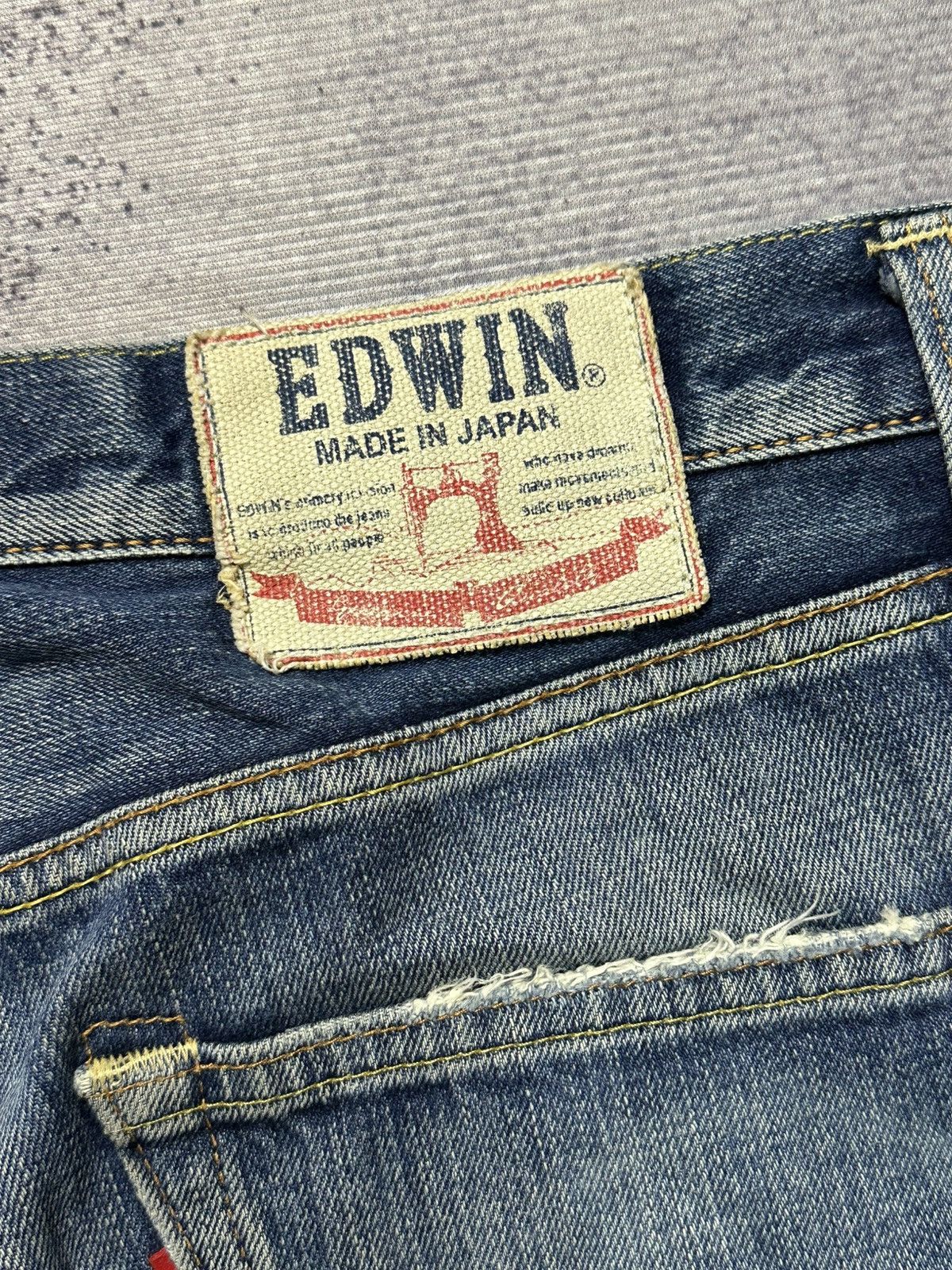 Undercover × Uniqlo 2000s Vintage Edwin 503 Washed Denim Jeans Size 34 Size US 34 / EU 50 - 17 Thumbnail
