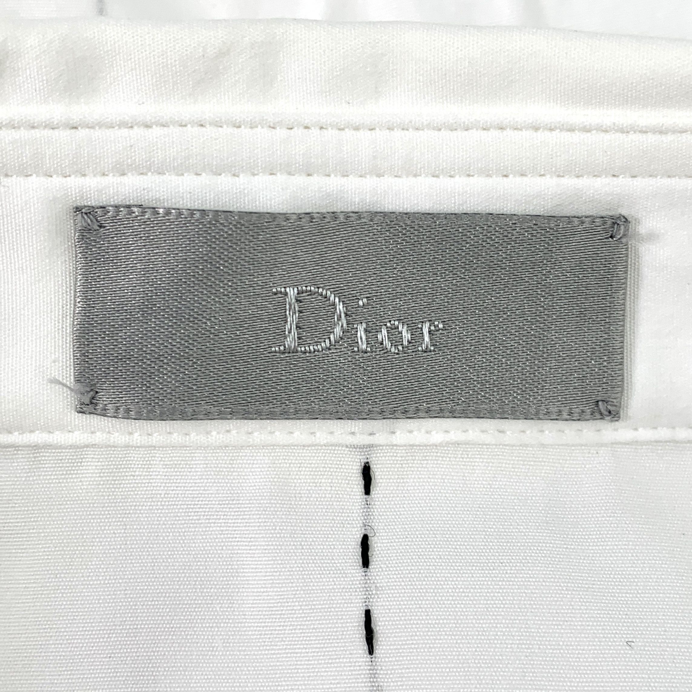 Dior Dior White Stitch Detail Cotton Shirt (Size 39) Size S / US 4 / IT 40 - 4 Thumbnail