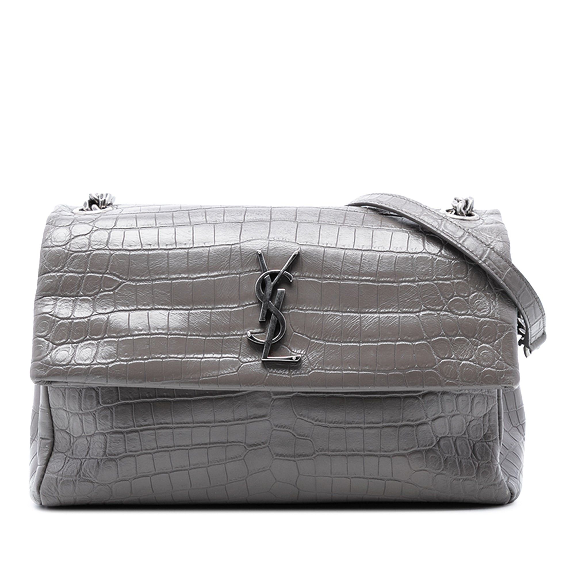 Medium Croc Embossed Calfskin Monogram West Hollywood Crossbody