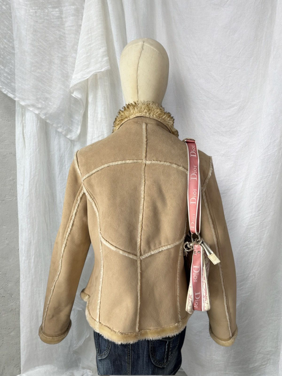River Island River Island Y2K Faux Fur Sheepskin/Shearling Style Jacket Size L / US 10 / IT 46 - 9 Thumbnail