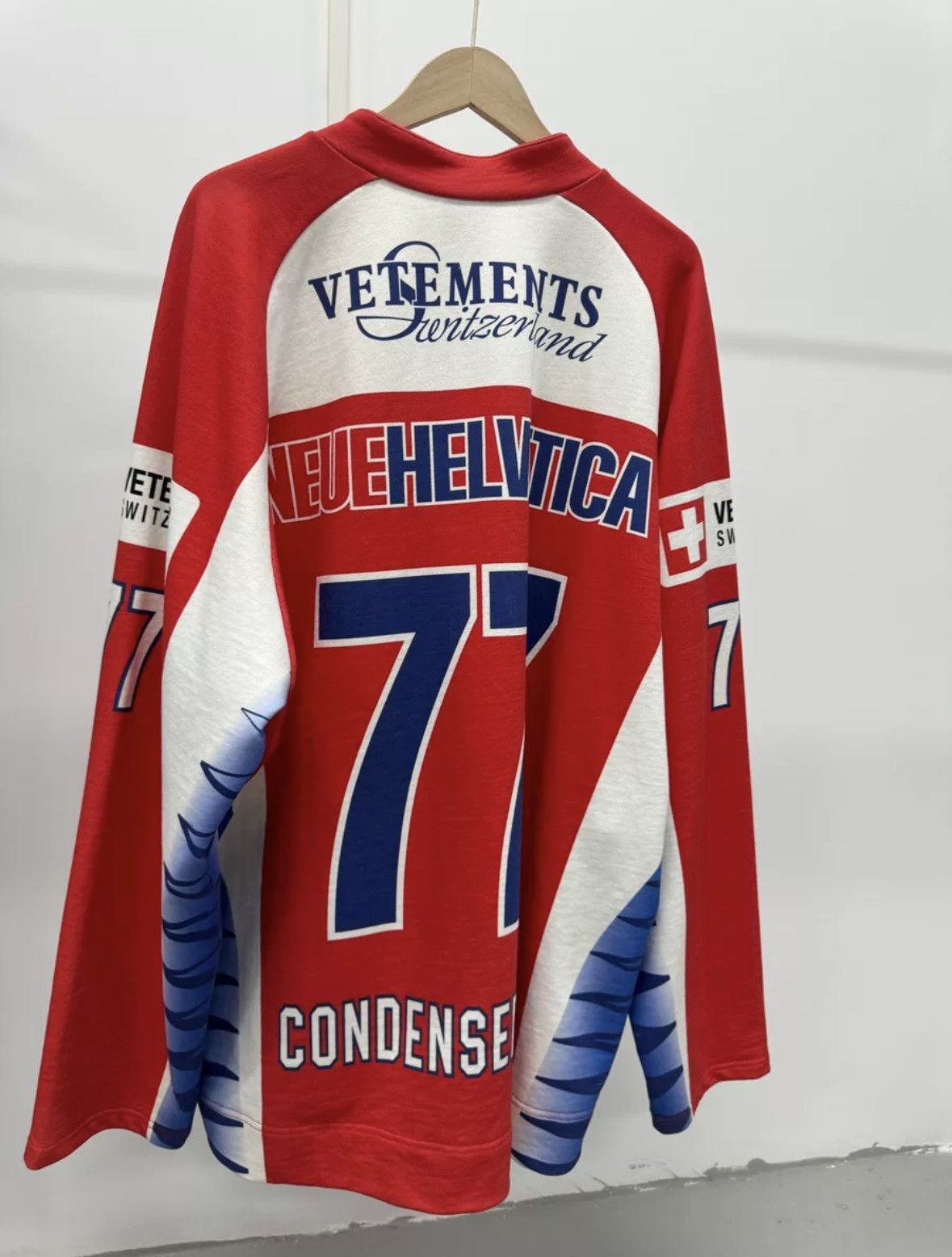 Vetements Vetements 20ss Helvetica cotton hockey jersey hoodie Size US S / EU 44-46 / 1 - 2 Thumbnail