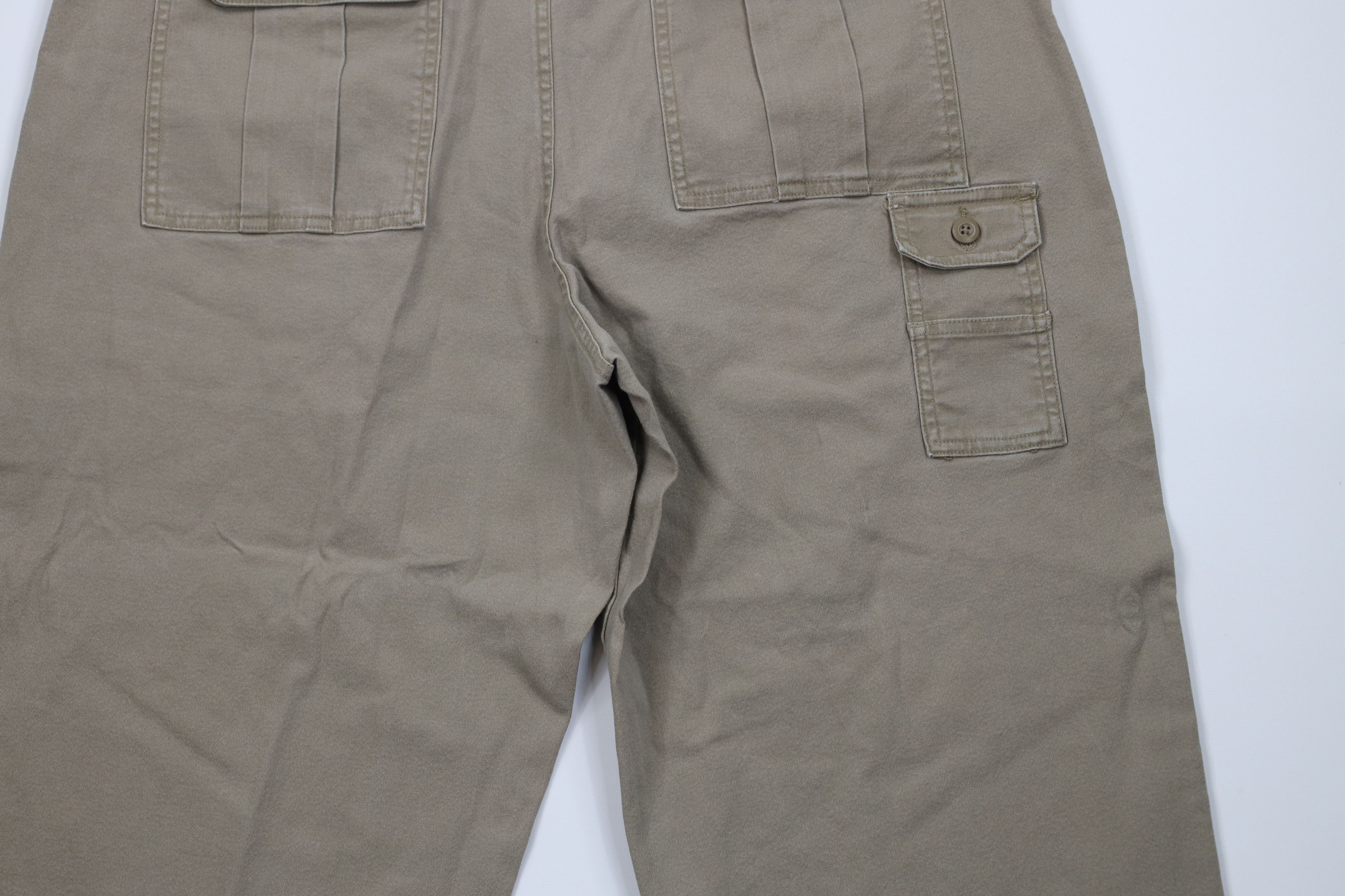 Cabelas Vintage Cabals Stretch Canvas Wide Leg Cargo Pants Beige Size US 40 / EU 56 - 10 Thumbnail
