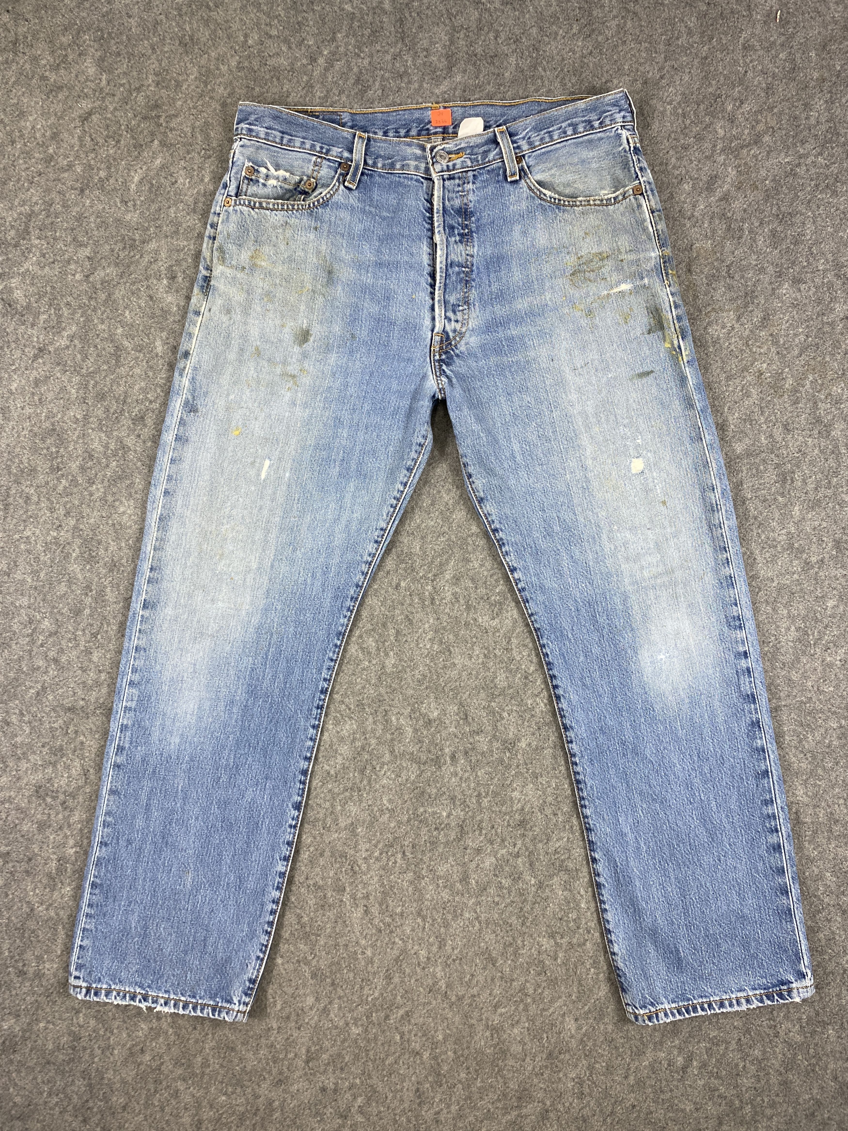 Levi's Distressed Blue Vintage Levi's 501 35x29.5 Denim -JN2336 Size US 35 - 1 Thumbnail
