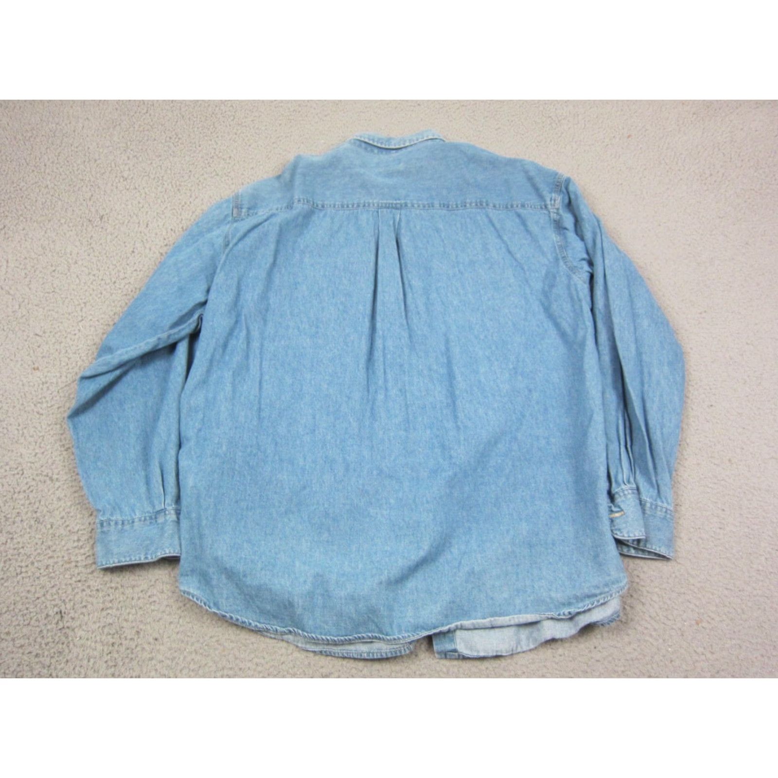 Faded Glory Faded Glory Shirt Mens XL Denim Button-Down Workwear Blue Cotton Long Sleeve Button-Up Vintage 90s Western Size US XL / EU 56 / 4 - 7 Thumbnail