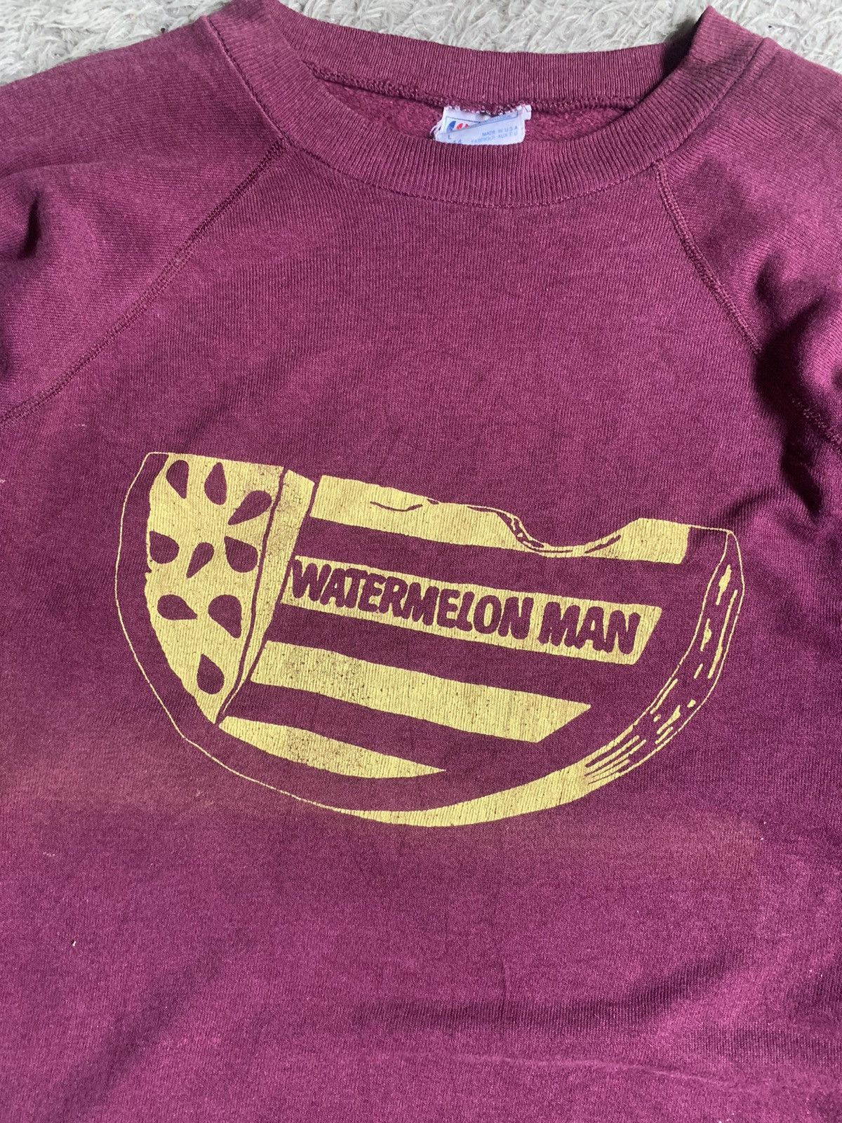 Vintage Vintage Very Rare 70s / 80s Movie Watermelon Man Crewneck Size US M / EU 48-50 / 2 - 2 Thumbnail