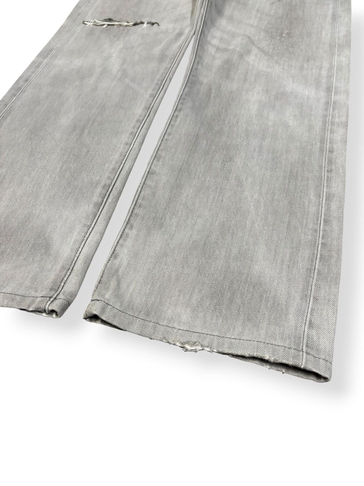 Undercover × Uniqlo Vintage Y2K Uniqlo Selvedge Grey Faded Distressed Jeans Size US 33 - 10 Thumbnail
