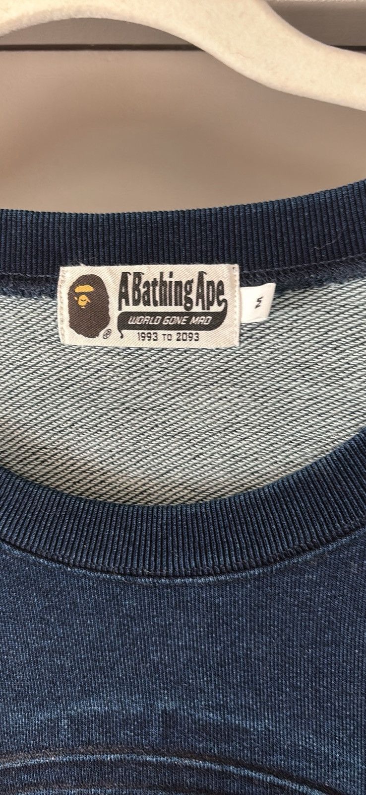 Bape BAPE (A Bathing Ape) Busyworks Navy Denim Crewneck Size US M / EU 48-50 / 2 - 4 Thumbnail
