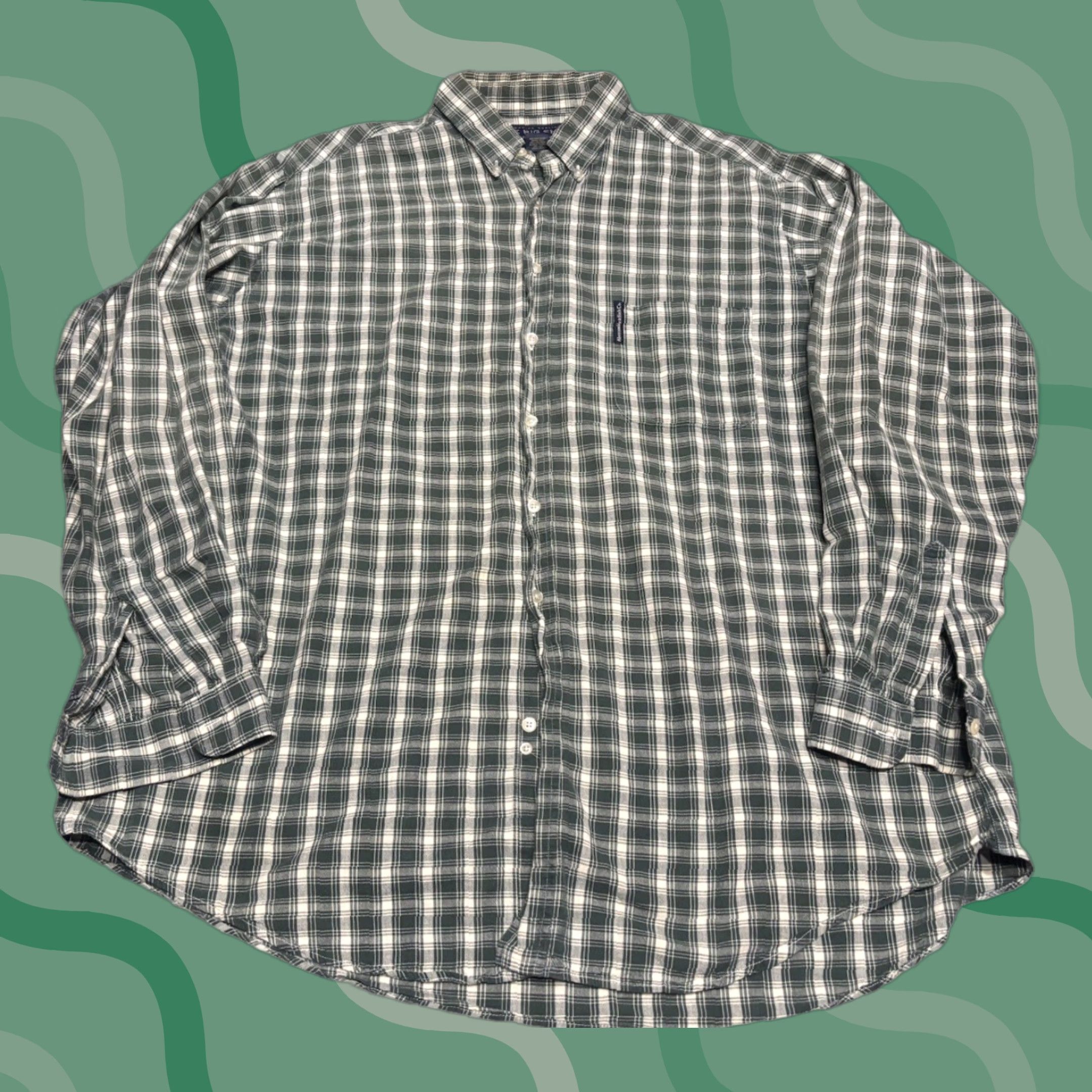 Abercrombie & Fitch VINTAGE Abercrombie & Fitch Shirt Mens XL Green Blue Plaid Flannel Button-Up Collared 90s Outdoor Classic Heavyweight Regular Mens Size US XL / EU 56 / 4 - 1 Thumbnail