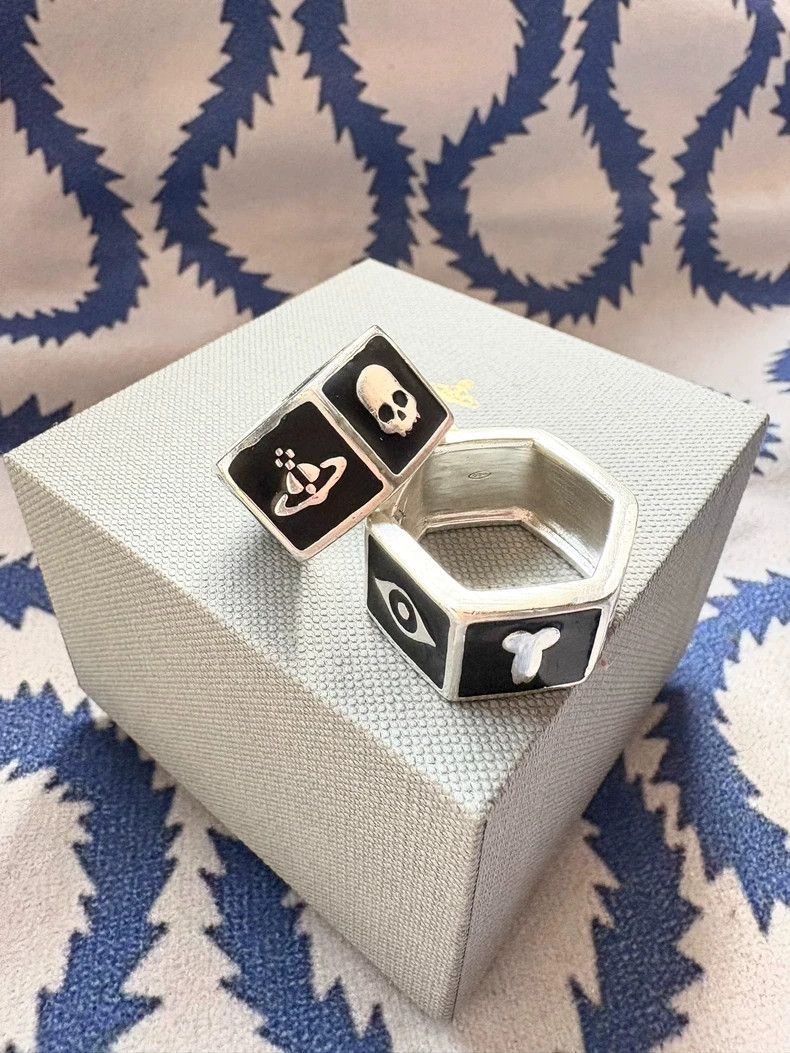 Vivienne Westwood Vivienne Westwood Gun Black Pentagonal Hex Nut Ring Size ONE SIZE - 1 Thumbnail