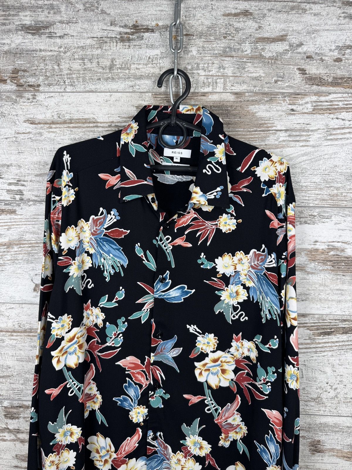 Reiss Mens Vintage Reiss Hawaiian shirts button up luxury crazy Size US L / EU 52-54 / 3 - 3 Thumbnail