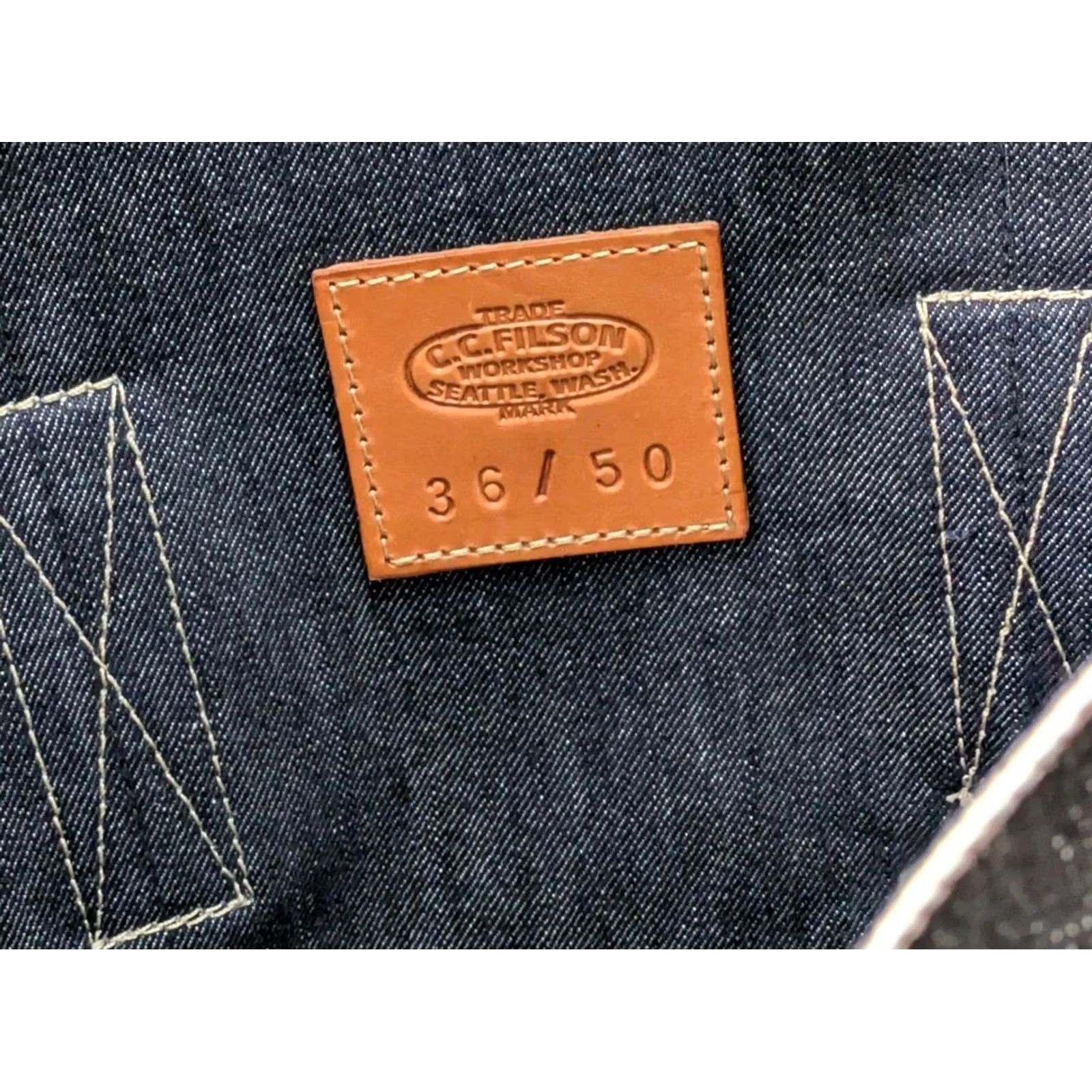 Filson Filson Tote Bag Denim Compact Tool Bag NWT Limited Edition USA Made Unisex Adults Medium Blue Canvas Twill Leather Strap Pockets Inner Size ONE SIZE - 2 Thumbnail