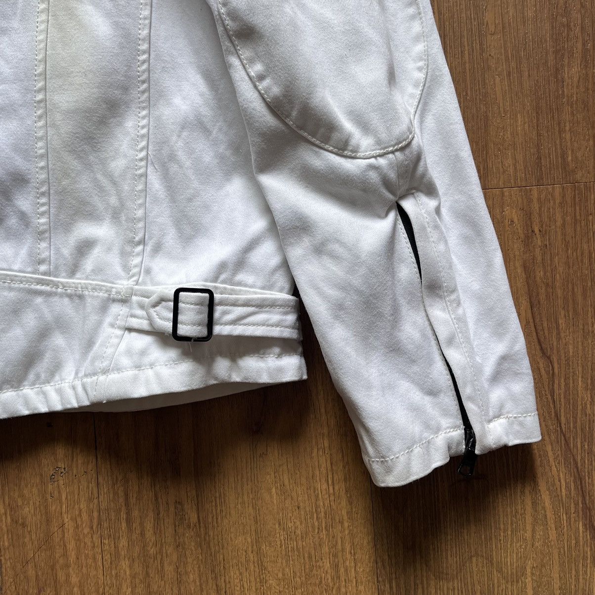 Armani Collezioni × Armani Exchange × Vintage Armani Exhange Heavy Canvas Bikers Jacket Size US M / EU 48-50 / 2 - 8 Thumbnail