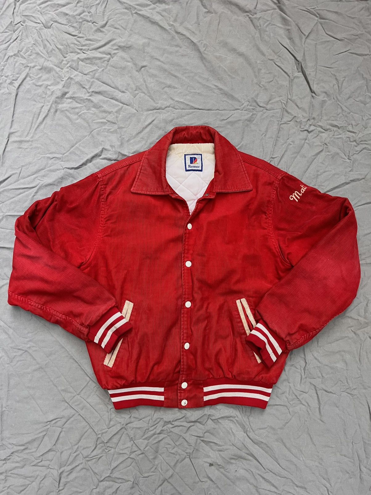 Rennoc Vintage 1980s Varsity Jacket Made in USA Size US M / EU 48-50 / 2 - 2 Thumbnail