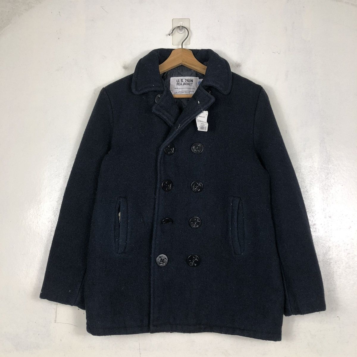 Schott 📌VINTAGE WOOL BIKER JACKET DOUBLE COLLAR SCHOTT USA Size US S / EU 44-46 / 1 - 2 Thumbnail