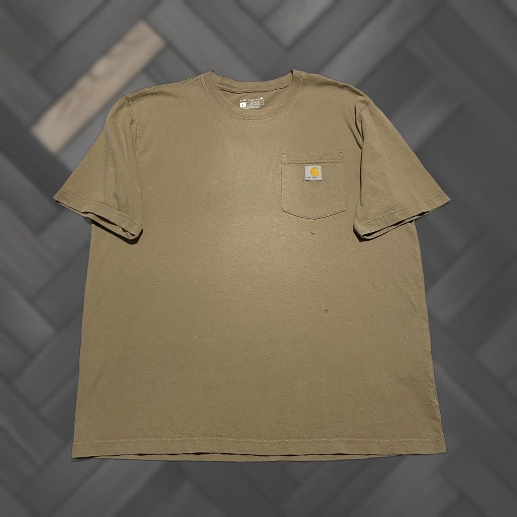 Carhartt Carhartt Shirt Mens Large Brown Loose Fit Pocket K87 Workwear Short Sleeve Tee Size US L / EU 52-54 / 3 - 1 Thumbnail
