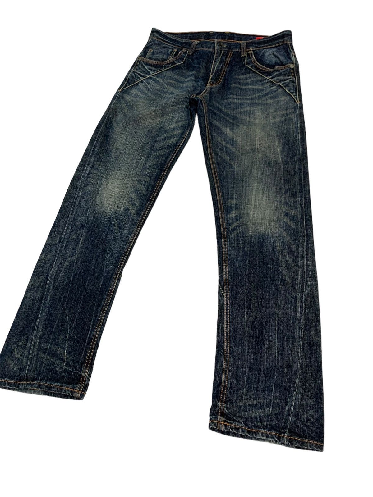 Japanese Brand 🔥Japanese Brand Streetwear UJ Jeans Distressed Jeans Size US 34 / EU 50 - 1 Thumbnail