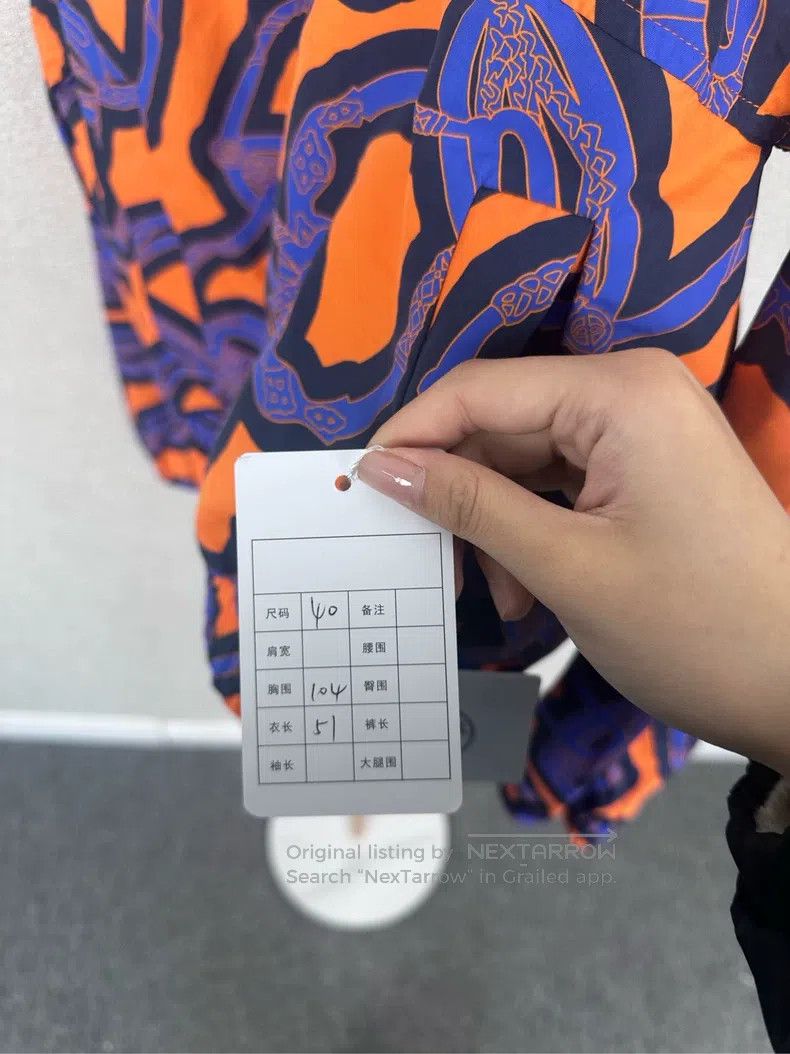 Hermes Hermes Blue and orange patterned outdoor jacket Size XS / US 0-2 / IT 36-38 - 4 Thumbnail