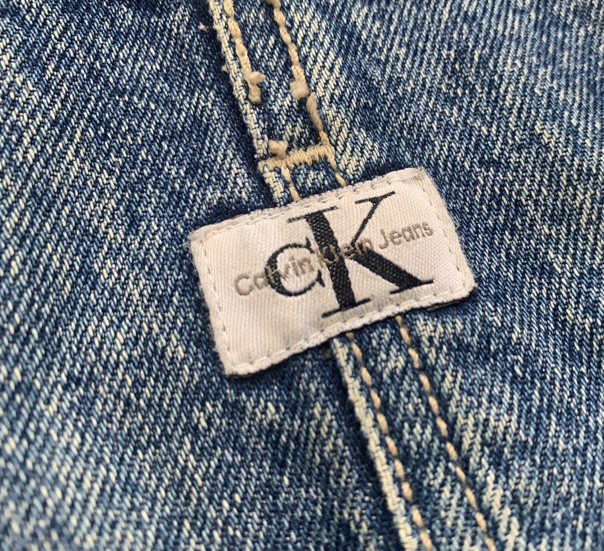 Calvin Klein × Vintage 90s Calvin Klein (CK line) Denim Utility Jacket Size US M / EU 48-50 / 2 - 1 Thumbnail
