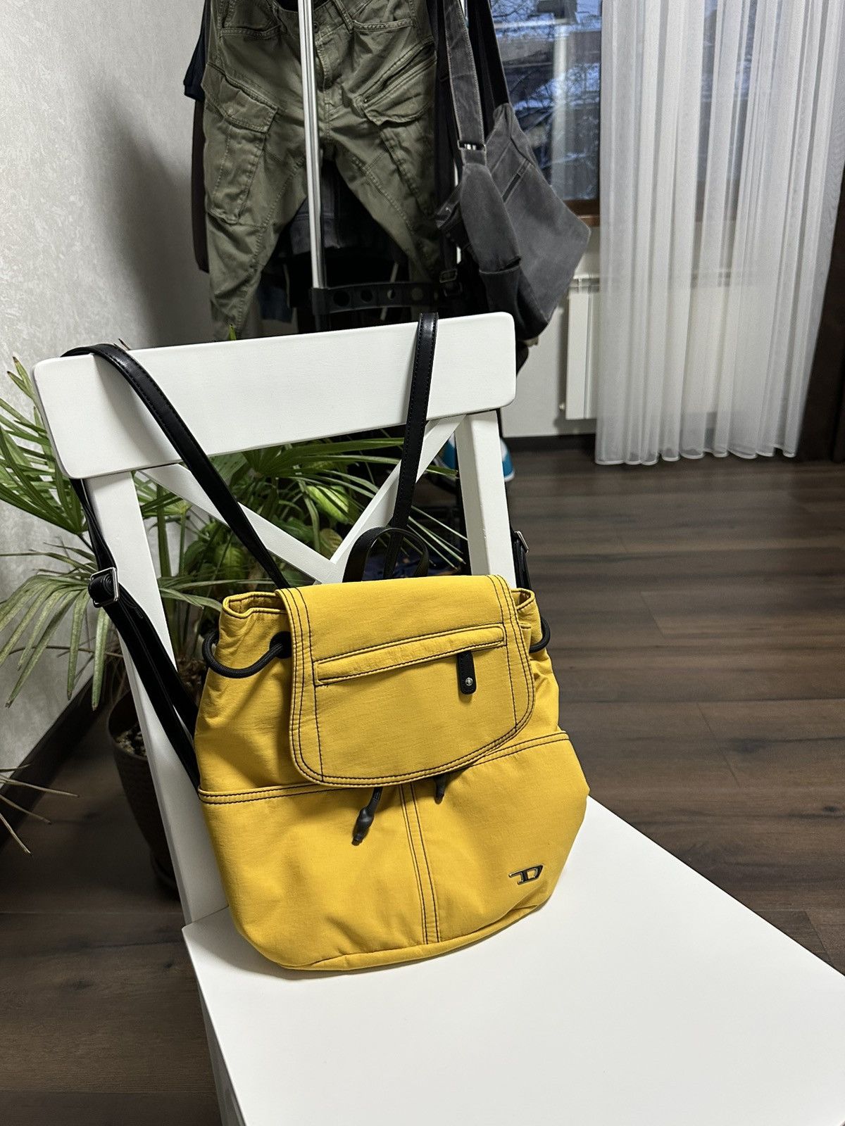 Diesel Y2K Bag Mini Logo in Yellow, Men's