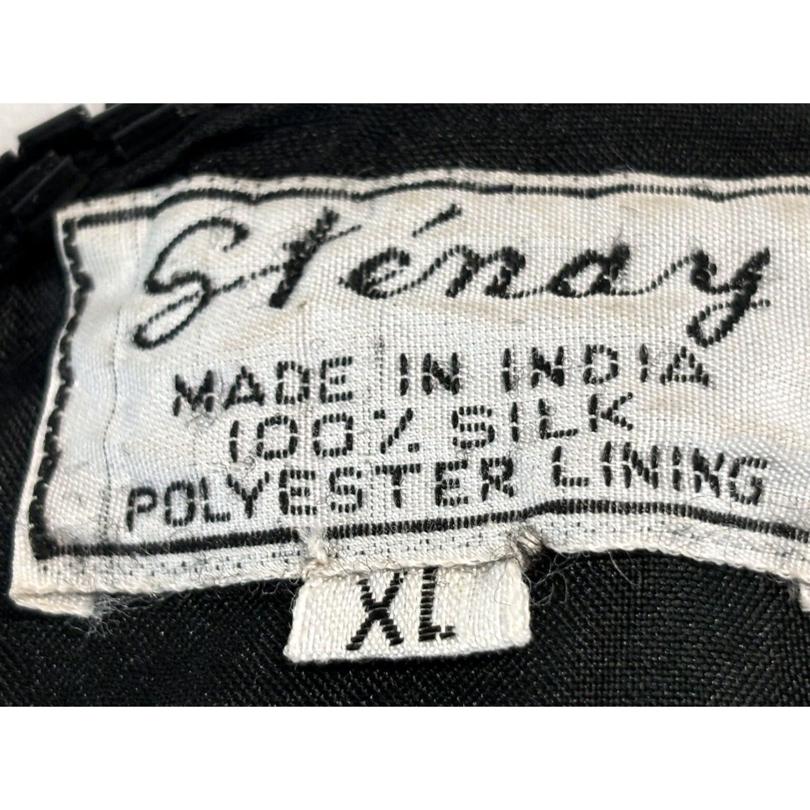 X-LARGE VINTAGE Stenay 100% Silk Sequin Jacket Black XL Women's Formal 80s Size XL / US 12-14 / IT 48-50 - 7 Thumbnail